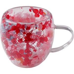 CupHup Стъклена термо чаша CupHup Passion Flower, Двойно дъно, Myrravale (02-04)