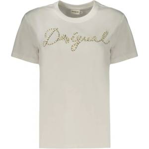 DESIGUAL Дамска тениска с къс ръкав desigual, Размер xl, Цвят Бяло (26wwtk39_bi1000)