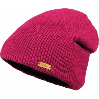 Bontis Spadená dětská zimní čepice tmavě růžová
