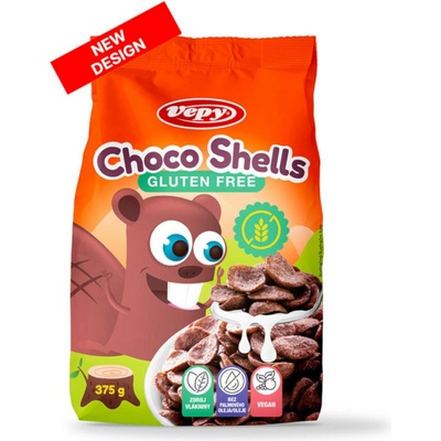 Vepy Obilné mušličky bezlepkové kakao 375 g