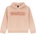 GUESS Суичър без цип за момиче в прасковен цвят с релефен надпис Guess