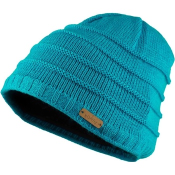 Bontis Dětská čepice s vypleteným pruhovaným vzorem Tyrkysová