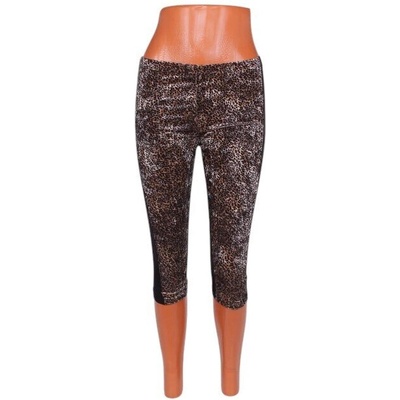 Стилен летен клин в черен цвят отзад и леопардов принт отпред