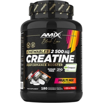 Amix Nutrition Black Line Creatine Creapure 2500 mg Zero Sugar [210 Дъвчащи таблетки] Мулти плодове