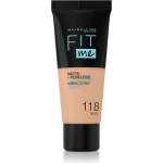 Maybelline new york Fit Me! Matte+Poreless матиращ фон дьо тен за нормална към мазна кожа цвят 118 Nude 30ml