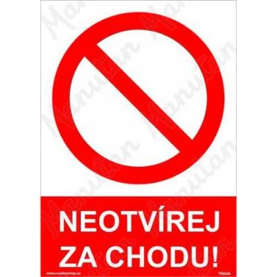Manutan Neotvírej za chodu, samolepka 148 x 210 x 0,1 mm A5