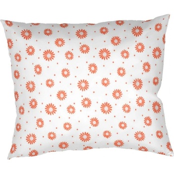 Dadka krep Anežka lososová na bielom 40 x 50 cm