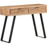 vidaXL Конзолна маса, 100x35x76 cм, акация масив с живи ръбове (323522)