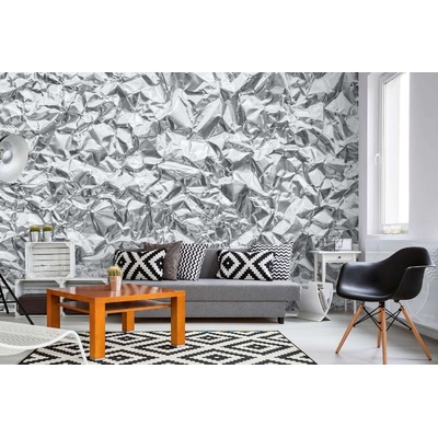 DIMEX ART Самозалепваща се флизелинова фототапета алуминиево фолио 375 x 250 см