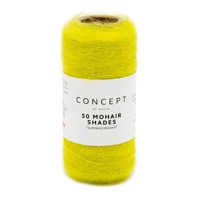 50 MOHAIR SHADES Katia Farby 50 MOHAIR: 21 citrónovo žltá