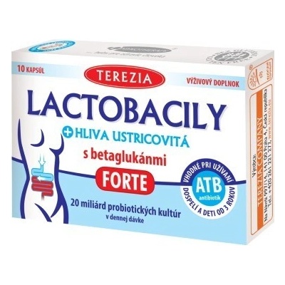 Terezia Lactobacily + Hliva Ustricovitá s betaglukánmi Forte 10 kapsúl