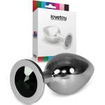  Метален плъг с кристали, размер L, 10, 2см. - Rosebud Classic Black (LVTOY00619)
