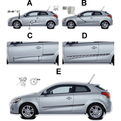 Lišty dveří Seat Altea 2005+ 5 dveř. Altea XL 2007+ 5 dveř.