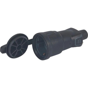Legrand Куплунг LEGRAND Helium, 2P+E, 16A, с капак, IP44, черен (M011087)