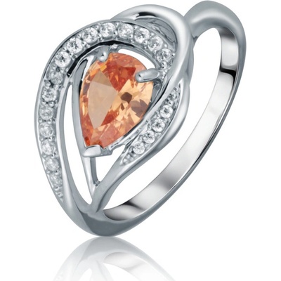 JVD Dámský stříbrný prsten se zirkony champagne SVLR0548SH8CH55