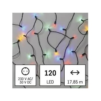EMOS 120 LED reťaz 17,85 m tradičné vonkajšie aj vnútorné multicolor D4AM11