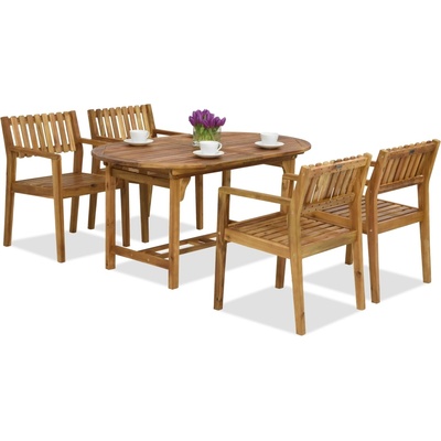 Garden Point Дървени градински мебели Hanoi/Timor 4 Garden Point (GAP149_4xGAP353)