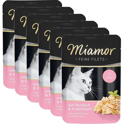 Miamor Капсула Miamor Feine Filets тонька и раци в желе 6 x 100 г