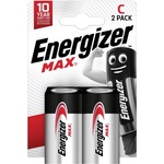 Energizer max батерия с дълъг живот c, алкална, 2 бр. в опаковка (e302306700)