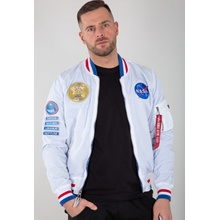Alpha Industries obojstranná bunda pánska MA-1 NASA VOYAGER Reversible white biela