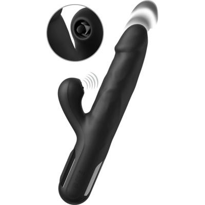 Fetish 3-motorový pulzujúci vibrátor čierny