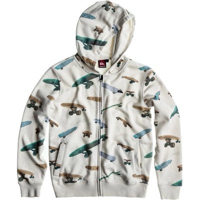 Quiksilver - Hood Zip allover youth legacy - biela