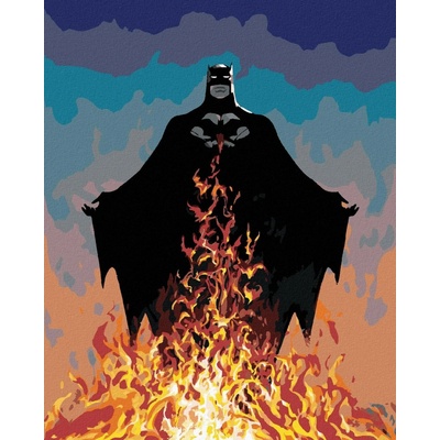 Zuty Batman a plameny 40 x 50 cm bez rámu a bez vypnutí plátna 8596530136200