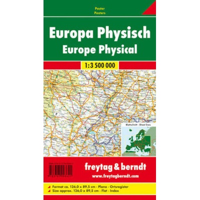 Mapa Európa 1:3,5 mil. fyzická