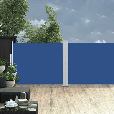 vidaXL Zatahovací boční markýza / zástěna 170 x 1200 cm modrá