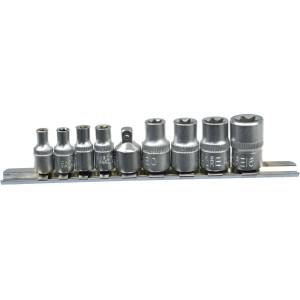 GEKO Гаечни ключове 3/8" вътрешен торкс 9 бр e5-e16 01196 (g10169)
