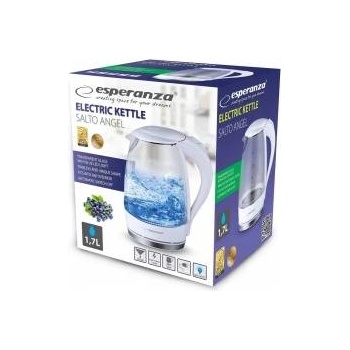 Esperanza electric glass kettle with led light salto angel 1.7 l white