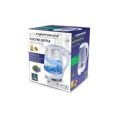 Esperanza electric glass kettle with led light salto angel 1.7 l white
