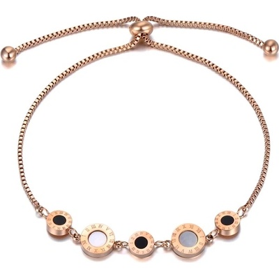 Victoria Filippi Stainless Steel ocelový Casia Gold chirurgická ocel římské číslice NRB20019-1/35 zlatá