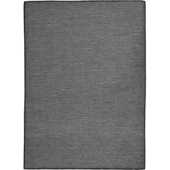 Image 1 of vidaXL Градински плоскотъкан килим, 200x280 см, сив (340777)