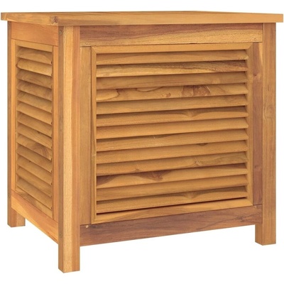 Градинска кутия за съхранение с чанта, 60x50x58 см, тик масив