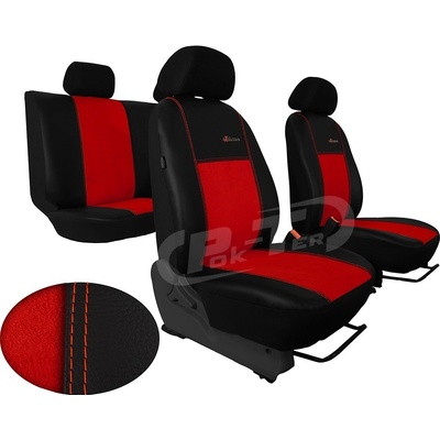 Autopoťah Pok-ter Exclusive Alcantara - červené