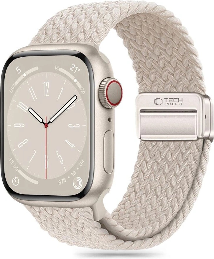 Tech-Protect Найлонова каишка за Apple Watch 6 / 7 / 8 / 9 / 10 / SE / Ultra 1/2 (44/45/46/49 mm) от Tech-Protect Nylonmag - Starlight (5906302312801)