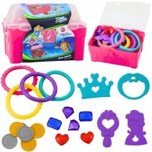 Leantoys Treasure Set In Diving Chest Water Play Pink 21 pcs