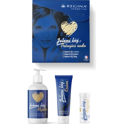 Regina Original tekuté mýdlo 250 ml + krém na ruce a tělo 75 ml + jelení lůj 28 g dárková sada