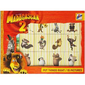 Woodyland Дървена игра-пъзел Woodyland - Мадагаскар 2 (91206) - ozone