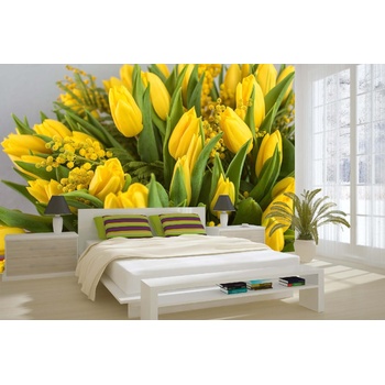 DIMEX ART s. r. o Самозалепваща се флизелинова фототапета букет от лалета 375 x 250 см