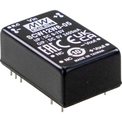 MEAN WELL DCW12W8-12 DC / DC menič napätia 24 V -12 V -0.500 A 12 W