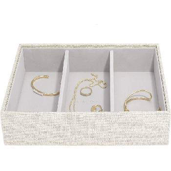 Stackers Ковчеже за бижута Stackers 3 отделения ленено cлassic светлобежово (76381)