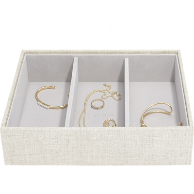 Stackers Ковчеже за бижута Stackers 3 отделения ленено cлassic светлобежово (76381)