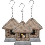 vidaXL Къщички за птици 3 бр ракита (246835)