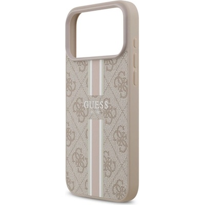 CG Mobile iPhone 17 Pro Max GUESS 4G PRINTED STRIPES Силиконов протектор за телефон, удароустойчив, MagSafe, РУСТИ GUHMP17XP4RPSP (GUHMP17XP4RPSP)