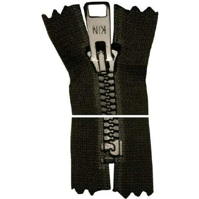 Plastový zip, nedělitelný - 75cm - černá - Alma - BALENÍ 10 ks