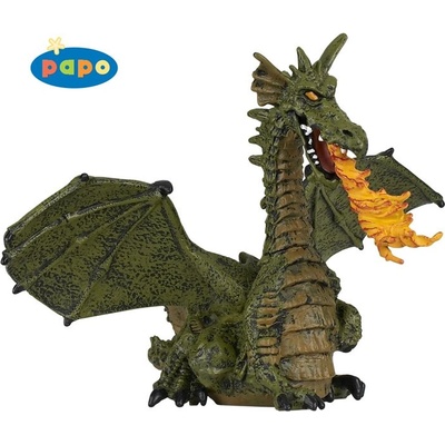 Papo - Фигурка крилат дракон с пламък 39025