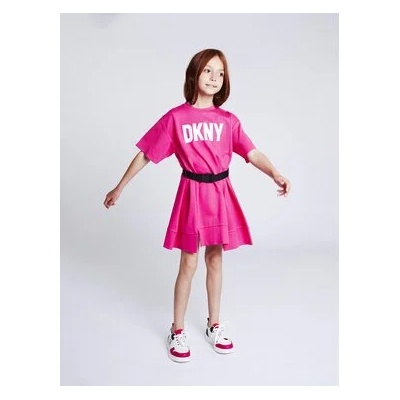 DKNY Ежедневна рокля D32866 S Розов Regular Fit (D32866 S)