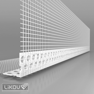 LIKOV Lišta rohová LK PVC so sieťkou VERTEX na ochranu rohov a hrán 100 x 100 mm